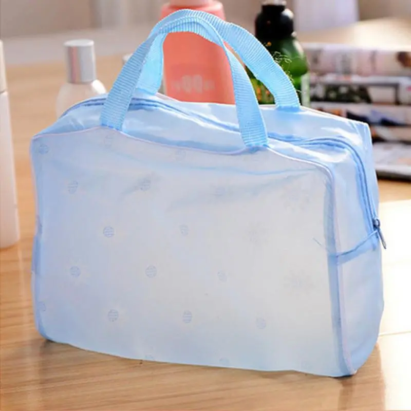 Floral Print Travel Waterproof Cosmetic Bag Bath Receiving Bag