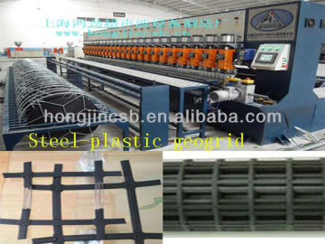 NEW geogrid!steel-plastic geogrid production line