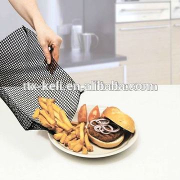 PTFE non-stick reusable chips mesh baskets/mesh baking tray