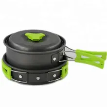 Outdoor Kitchen Lightweight Backpacking Camping Pot Set Non-Stick Camping Cookware