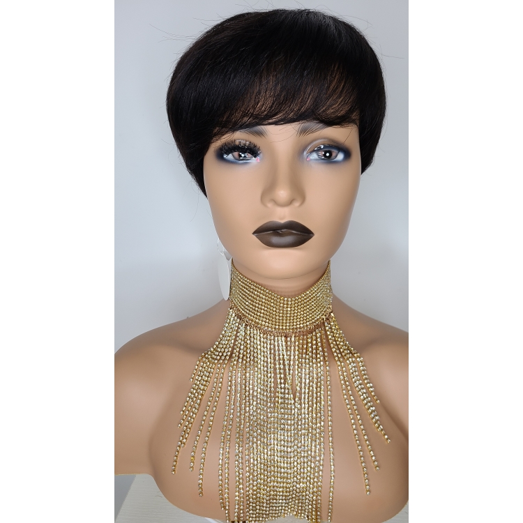 130% 150% 180% Wholesale New Style Cheap Machine Made brazilian Human customized Hair black woman Wig