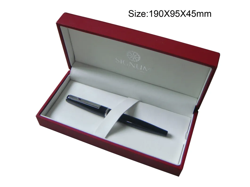 Custom Gift Black Plastic Hinge Pen Pencil Packing Box Case