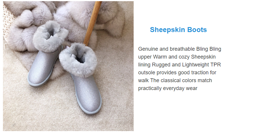 Winter Sequin sheepskin boots Winter Sequin sheepskin boots