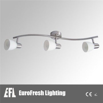 Curved Ceiling Spotlights fitting white glass shade/3W E14 lampholder LED Spotlights