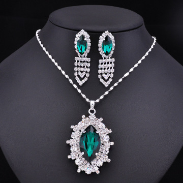 Hermosa astilla rubí tono encanto de diamantes de imitación conjunto de joyas