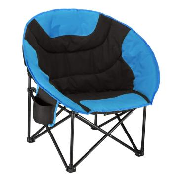 Sky blue Padded Round Stable Folding Chair