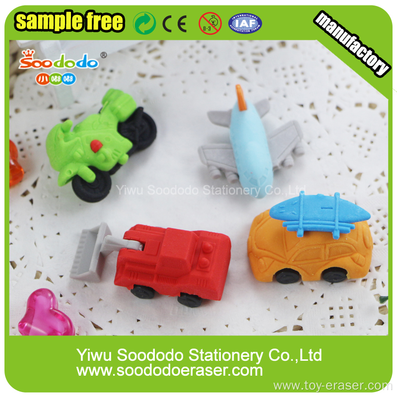 cool eraser for boys traffic rubber sets