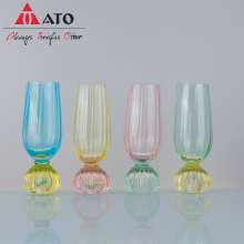 Heavy Pumpkin Bottom Champagne Glass Shape Wine Glass