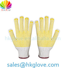 MADE IN CHINA Yellow Rubber Cotton Dot Gloves