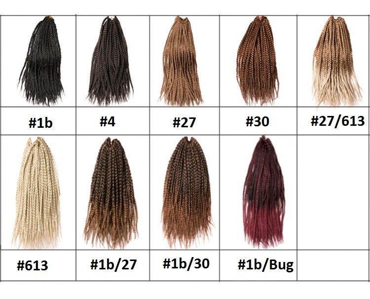 14inch box braids 22 strands/pack crochet synthetic hair extension wholesale