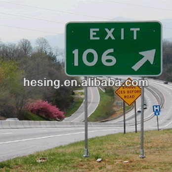 road traffic sign with post