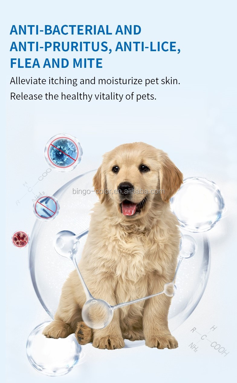 Shampooing moelleux pour animaux de compagnie prix de gros pour chiens formule naturelle marque privée