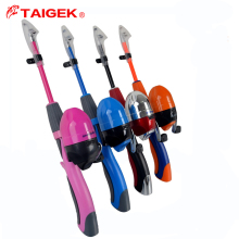 TAIGEK Portable Children Fishing Set Box Rod Combo Wholesale
