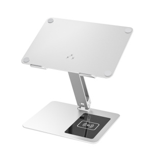 Aluminum Alloy Single Pole Wireless Charging Laptop Stand