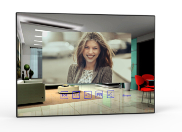 7" tempered glass mirror video intercom