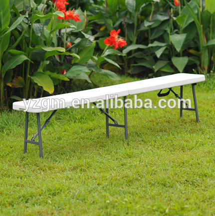 Portable Plastic Folding Bench, eco-friendly HDPE picnic chair, Stackable plastic chair, YZ-ZD185