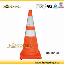 Cone: TC108 two reflector collapsible folding traffic cone