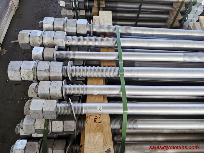 ASTM F1554 horgonycsavarok, Grade 36 55 105 F436 alátétekkel