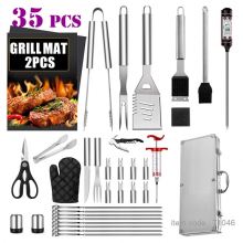 2022 Hot Sale BBQ Grill Utensils Set - Stainless Steel BBQ Tools with Portable Box