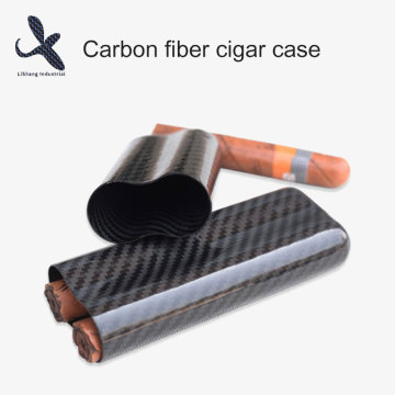 High Quality 2PK Real Carbon Fiber Cigar Case Box