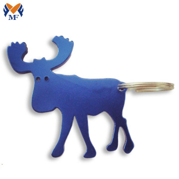 Metal custom animal shape bottle opener keyring