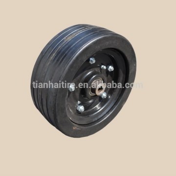 210x80mm solid rubber wheel with greaser for MASCHIO finishing mowers