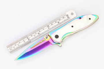 Colorful Titanium Rainbow Pocket Knife