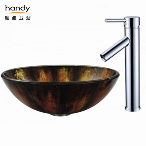 Cylindrical Single hole bathroom face wash basin faucet