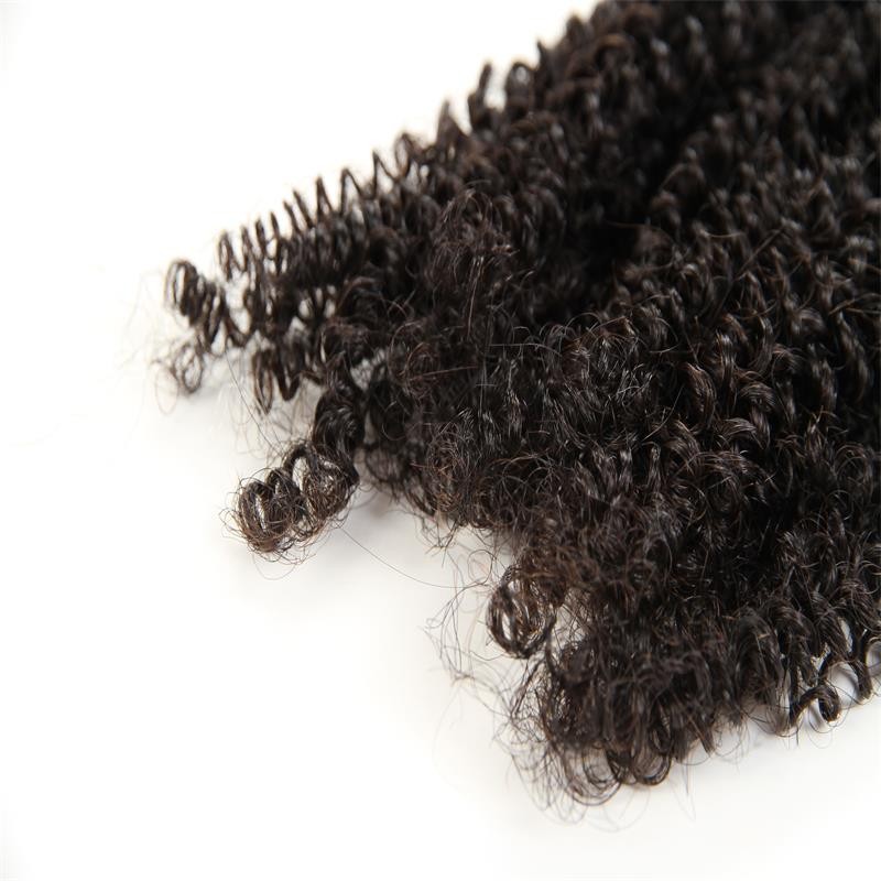 Nice quality virgin brazilian human hair bundles natural color kinky curly 100% human hair extension hair ponytail for women