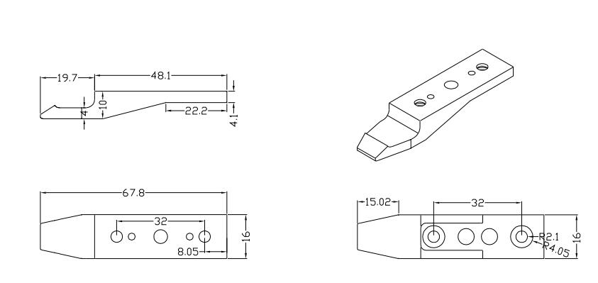 drawing of panel push on clip 