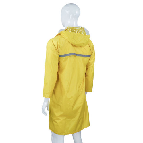 Długa kurtka przeciwdeszczowa z nylonu / PVC