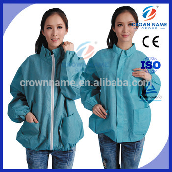 disposable lab coat sms work uniform nonwoven lab uniform