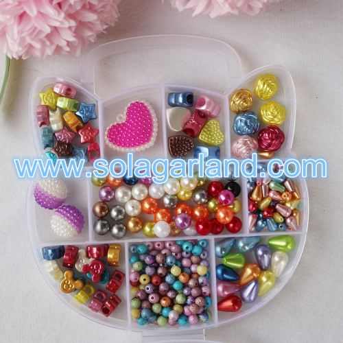 Caja de almacenamiento de plástico estilo Hello Kitty Caja organizadora de joyas transparente
