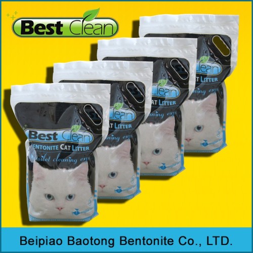 Eco-friendly bentonite cat litter with flavor