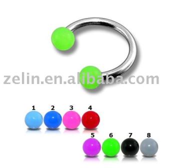 acrylic eyebrow ring ,UV body piercing jewelry