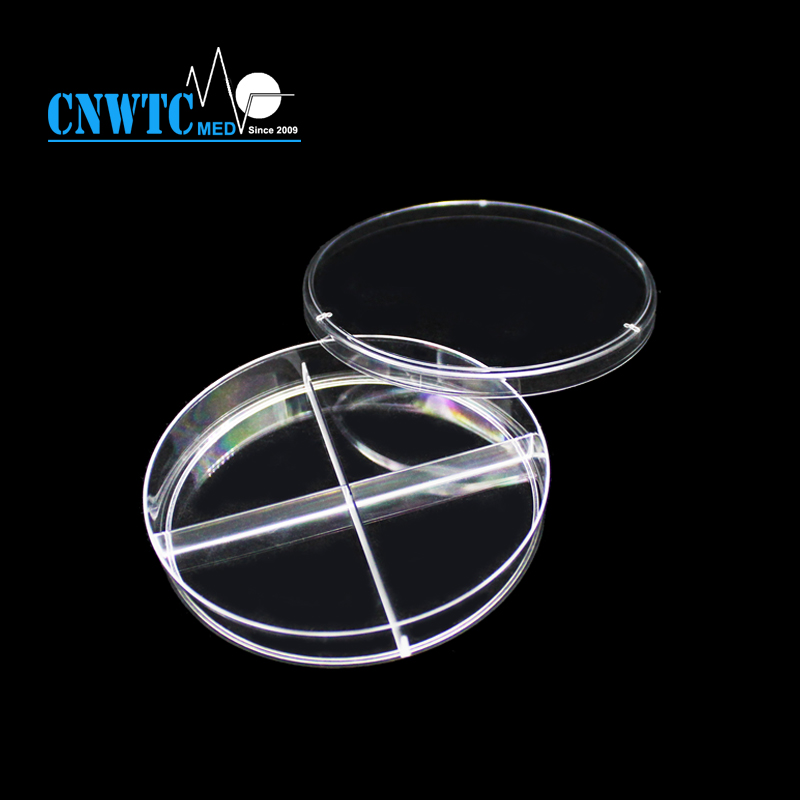 Disposable 90x15 Petri Dish Two Sections