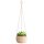 Keramische hangende planter macrame plantenhouder