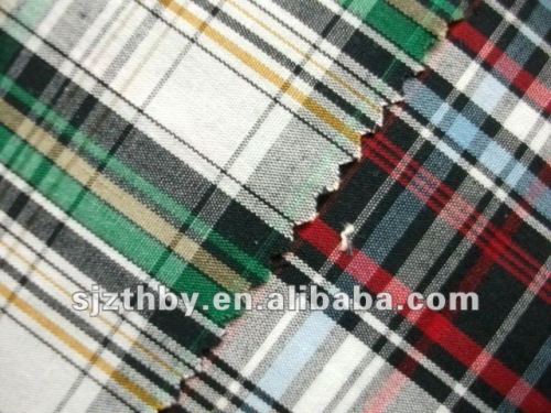 high quality cotton yarn dyed shirt grey fabric suppliers