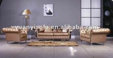 European style classic chesterfield leather sofa for living room