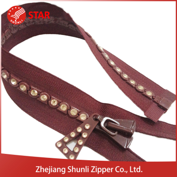 fashion rhinestone zipper