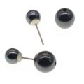 Boucles d&#39;oreilles boules magnétiques hématite 8MM Doulbe