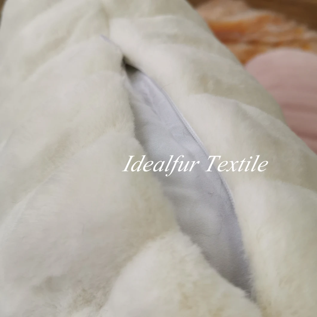Faux Fur Rabbit Pillow Case Throw Pillows for Home Decor