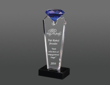 Blue crystal diamond award