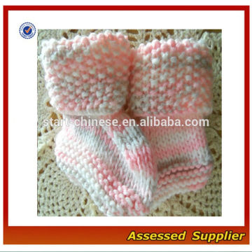 Candy Color Knitted Pattern Baby Booties Socks/Knitted Pattern Baby Home Shoes Socks -MLL056