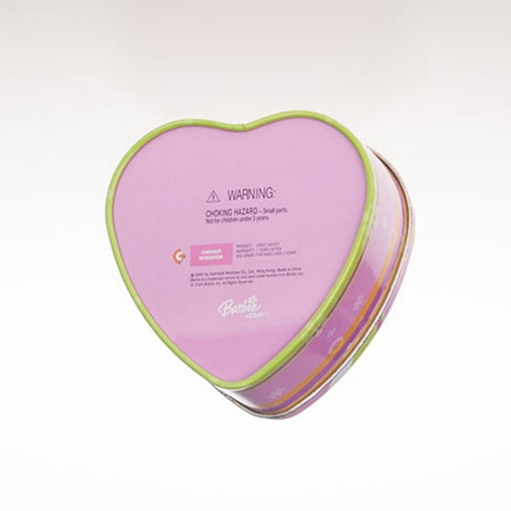 Heart shaped tin can candy can