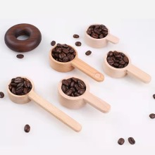 Black Walnut Beech Measuring Spoons - Wooden Coffee & Seasoning Spoons for Kitchen