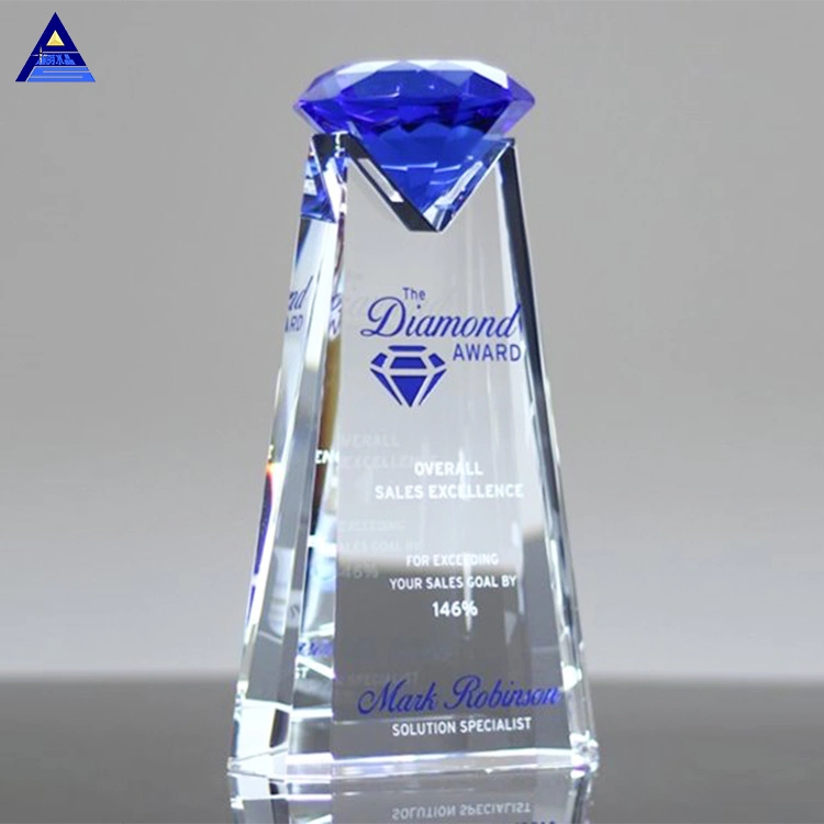 Block Trophy Black for Personalized Clear Crystal Crushed Plaques Awards Crystal Diamond