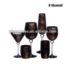 hot sale black drinking glass