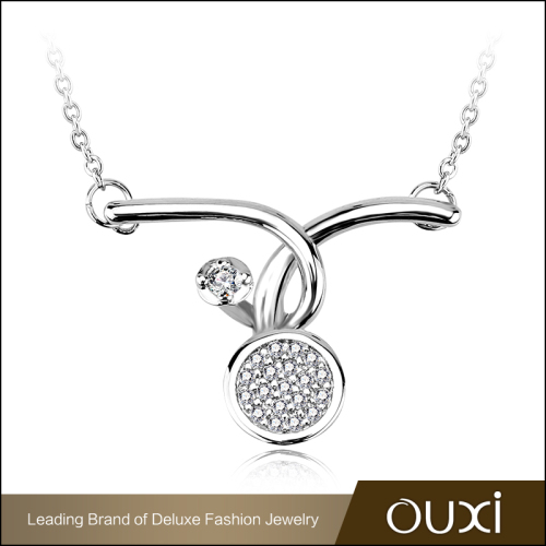 Silver Jewelry Fashion Pendant 925 Sterling Silver Micro Pave CZ Necklace