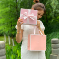 custom weddng dress packaging box pink gift box